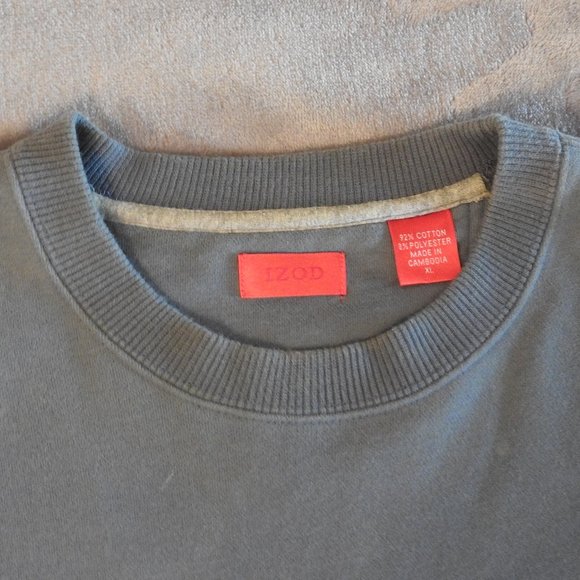 IZOD Ultrasoft Crewneck Sweatshirt, Dusty Blue, XL, NWOT - Picture 4 of 5